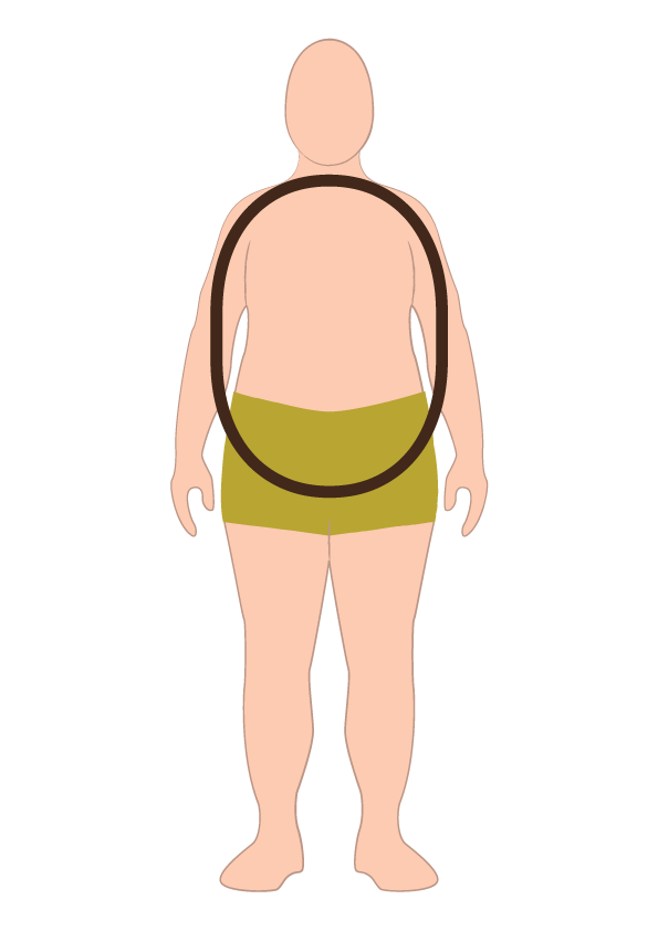 Schmale taille schultern mann breite Hemden breite
